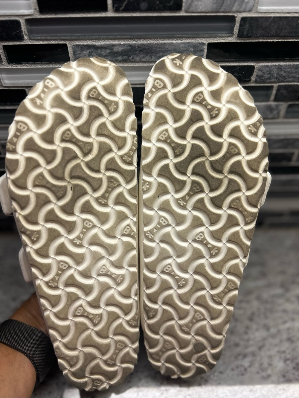 Birkenstock Arizona EVA White Double Strap Slide Sandals size 7 (38) - Picture 6 of 8